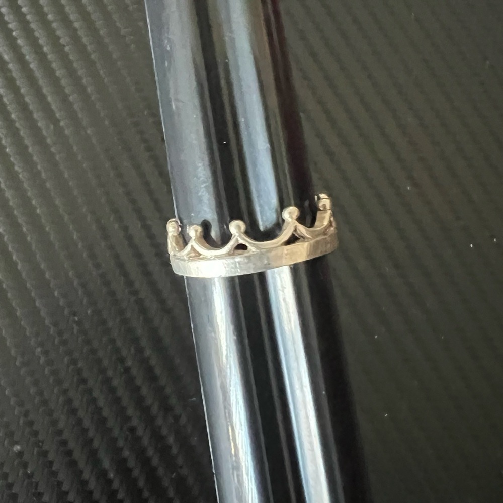 Sterling Silver Crown Ring size 6.5